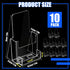 Wenqik Acrylic Brochure Holder - 4.1 Inch Clear Business Card Organizer Stand for Menu, Flyer, Magazine, Office (10 Pcs)