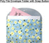 Document Folder, Yeebline 8 Pack Poly Envelopes, Floral Printed Waterproof Letter Size Document Organizer with Snap