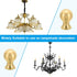PATIKIL 25 37.5mm 2 Set x Lamp Finials Caps Knob, Solid Brass Lamp Shade Top Decoration Screw Cap Nuts with Brass