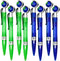 Maydahui 30 Pcs Cute Earth Pens, Retractable Globe Spins Pens for Student Office and School Supplies