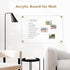 Large Clear Acrylic Dry Erase Board, 24" X 16" Non-Magnetic Frameless White Board for Wall, Includes 2 Markers