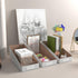 ZBEIVAN 35 Packs Cardboard Storage Bins Boxes, Easy Assembly Pantry Organizer Bins for Shelf, White