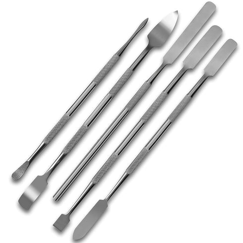 SURGICAL ONLINE Metal Spatula 5 pcs Set Kit Tools - Stainless Steel