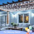 2 Pack 66ft 200 8 QITONG White Solar String Lights Outdoor Waterproof, Each LED Solar Christmas Lights, Modes Green