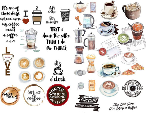 Seasonstorm Coffee Time Kawaii Aesthetic Happy Planner Diary Journal - Stationery Scrapbooking Stickers Travel Art
