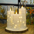 9 Nimiko Flickering Flameless LED Candles, Pcs with Embedded Star String, Acrylic LED Pillar Candles with Remote