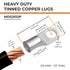 SELTERM 15pcs 2/0 AWG 1/2" Stud UL Marine Grade Battery Terminal Connectors, Tinned Copper Cable Lugs