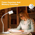 5 Dimmable Desk Lamp for Office Home, Gooseneck Desk Lamp with Wireless Charger, Touch Table Lamp with USB C+A Charging