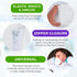 60 Pack 5, AMZ Medical Supply Disposable Coveralls with Hood & Boots, GSM White Work Coveralls, Medium, of Zipper
