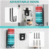 GALASALA 10 Pockets Wall File Organizer, Mesh Hanging File Holder with Hooks, Black Magazine Rack for Office Supplies