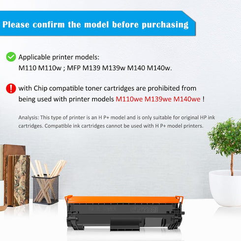 Not Compatible with M110we M139we M140we Printer, CHIP 141X W1410X (W1410A 141A) Compatible Toner Cartridge Black