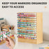 Drawer,182 Decor,AHK-065 AUTOARK Natural Bamboo Marker Organizer with Slots,Large Art Supply Storage