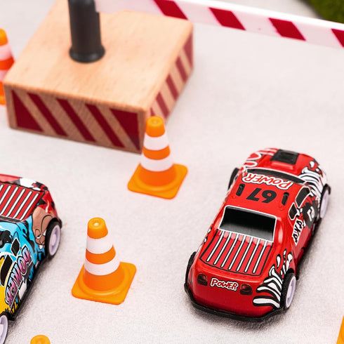 TAHULIK 70Pcs 1" Mini Traffic Cones, Orange Miniature Traffic Signs, Tiny Roadblock Construction Signs, Plastic