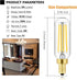Leools E12 LED Bulb, 100 Watt Equivalent Candelabra Dimmable Bulbs, 8W 2700K Warm White, 6-Pack