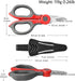 2 Pack Electrician Scissors, Heavy Duty Stainless Steel Blades with Soft Rubber Grip, 6.1 Inch (Gray/Red)