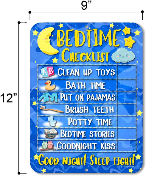 Honey Dew Gifts Daily Bedtime Routine Reward Chart for Kids and Autism, Visual Teaching Tool
