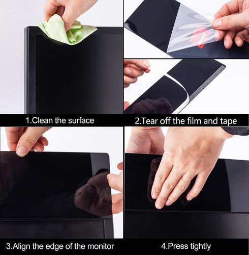 Yocoolfun Mount,18" Black Monitor Memo Board Top Monitor Sticky Note Holder,Sticky Boards,Message Board for Computer