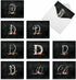 The Best Card Company - 10 Initial Letter D Assorted Blank Notecards, Floral Monogrammed Stationery