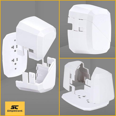 Outlet Cord Cover for Sliding Door Electrical Socket, Childproofing Safety & Prevents Unplugging by SimpleCord
