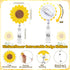 Zhanmai 12 Sets Sunflower Appreciation Gifts Sunflower Retractable Badge Holder Inspiration Keychains Thank You Gifts