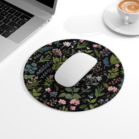 Auhoahsil 8.7 8.7 3mm, Round Mouse Pad, Cute Small Computer Mouse Mat, Personalized Pattern, Stitched Edge, Non-Slip