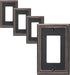 4-Pack Decorator Outlet Cover Plate, Decorative Switch Plates, Aged Bronze Metal Wall Plates for Electrical Outlets