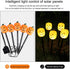 Ochine Solar Halloween Pumpkin Garden Stake Lights for Halloween Decorations, Halloween Ghosts Pathway Lights, Skull