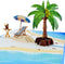 iGifts And Cards Oceanfront 3D Pop Up Greeting Card - Tree, Palms, Ocean, Beach, Vacation, Fun