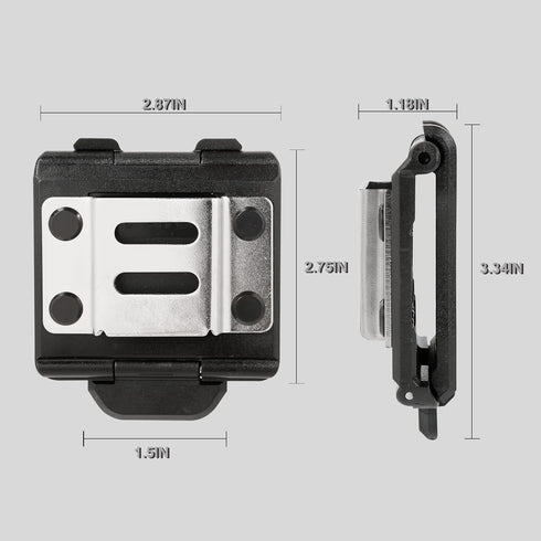 Tape Measure Holster with 4 Drill Clip, Tool Belt Hook, Free Your Hands with Tape Measure Holder