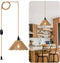 15FT Plug in Pendant Light Farmhouse Hanging Lamp Fixtures with Dimmable Switc