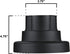 Textured Black Pedestal Mount for Post-Top Fixtures