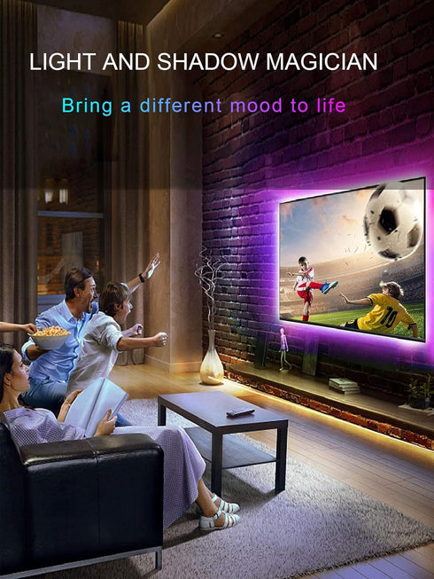 TV Backlights, 13.1FT RGB LED Lights for 32-65 Inch TV, Music Sync Bluetooth APP