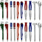 Maydahui 20PCS Novelty Shape Hardware Hand Tool Pens Black Ink Ballpoint Pipe Wrench Pincer Pliers Art Knife