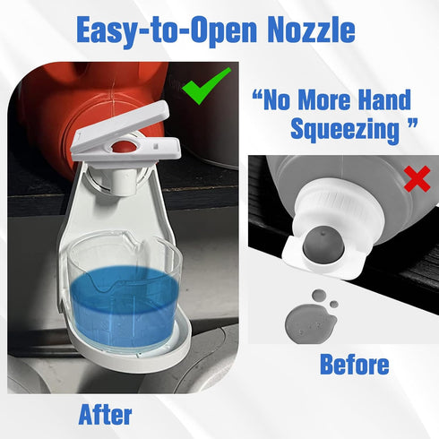 Firmly Laundry Detergent Dispenser Cup Holder Holds on Bottle Spouts, Easily No More runny or Messy Laundrys Detergent