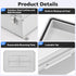 Waterproof Outdoor IP67 Junction Box (7.9"x3.9"x2.8") with Hinged Grey Cover, Wall Brackets, Weatherproof ABS Plastic