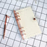 Personal A6 Glitter PVC Binder Cover, Clear Soft PVC Notebook Shell, 6 Rose Gold Round Rings