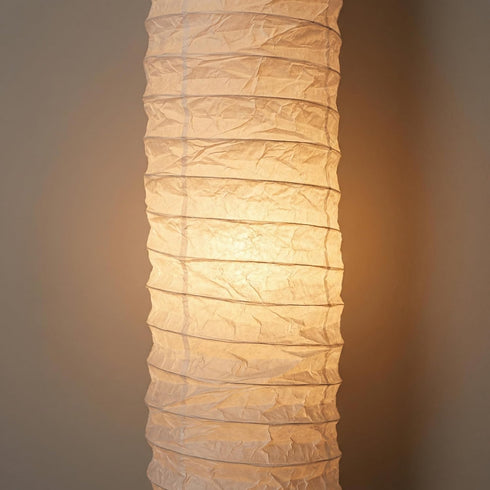 37-Inches Paper Floor Lamp Shade Replacement, Tall Foldable Floor Light Cover Replacement Japanese Style Rice Paper