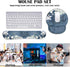 Keyboard Wrist Rest and Mouse Pad Support Set with Coasters, Christian Bible Verse Psalm 46:10, Non-Slip PU Base