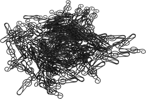 Music Note Paper Clips 100pcs, Black Musical Notes for Office School Paper Files with Storage Box