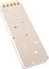 Graphique Reporter Journal, Cream Polka Dot, Embellished Gold Foil, 150 Lined Sheets, 3" x 8.75" - Perfect for Note