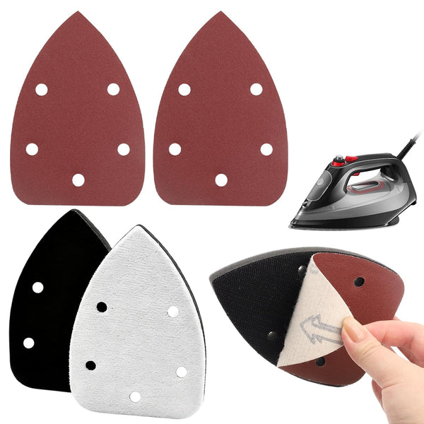 LUSTRIB 4 PCS Mouse Detail Sanding Interface Pad and Sandpaper Set, 2 pcs