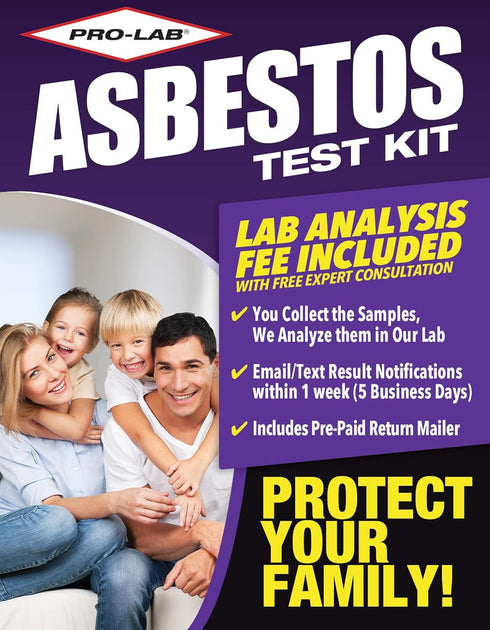 PRO-LAB Asbestos Test Kit - Collect 2 Samples, We Analyze, Emailed Results in 1 Week, Includes Return Mailer