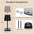 Waterproof,2000mAh Dimming Livinlarge Cordless Table Lamps,Rechargeable Outdoor Solar LED Lamp,Portable USB Desk Lamp