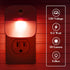 6 Pack KINUR LED red Night Lights Plug into Wall, Dusk to Dawn Sensor Automatic on and Off, Energy efficient, Soft Glow