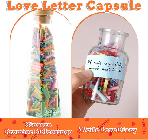 Larrel 110 Pcs Mini Scroll Paper, Colorful Lucky Wish Paper Mini Stationary Writable Message Papers for Birthday
