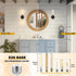 2-Light (1-Pack) Baocuz Bathroom Lighting Fixtures Over Mirror, Black and Gold Vanity Lights for Bathroom, Modern