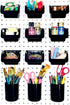 WallPeg Pegboard Bins Storage Bins - Kit PB12 Peg Board Bin & Cup Assortment for Crafts Office Shop Garage Organization Hobby Workbench - Keeps Parts and Tools Handy by WallPeg