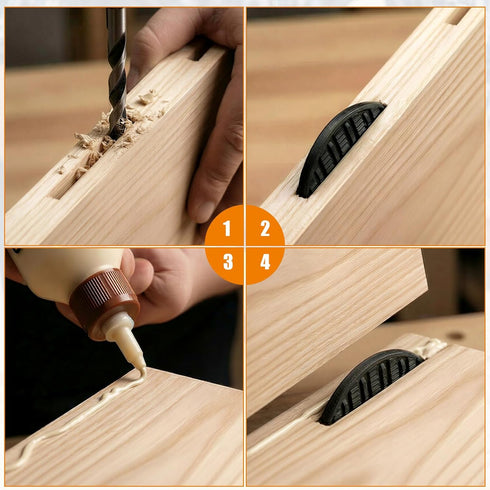 ArtisanWonders 50 Biscuit Joiner Attachment with Self-Clamping Plates - Pcs Plastic Joining Biscuits for Strong Wood
