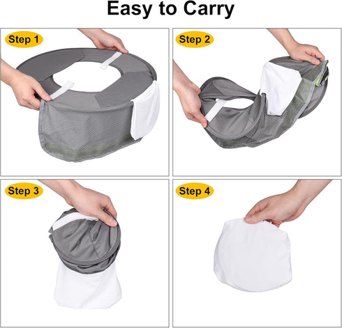Yanwela 4pcs Set Hard Hat Sun Shade with Full Brim Visor, Shield Your Neck from Sun, Men's Construction Accessories