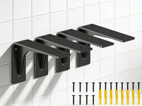 QDMXJF 6 INCHx 4 INCH (with Brace Shelf Support Bracket Heavy Duty, L